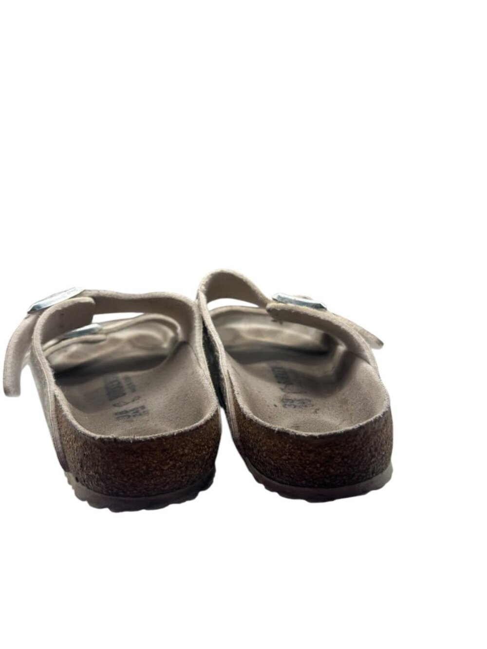 Birkenstock Arizona Stone Silver Metallic Sandals 38 AS IS - Picture 6 of 10